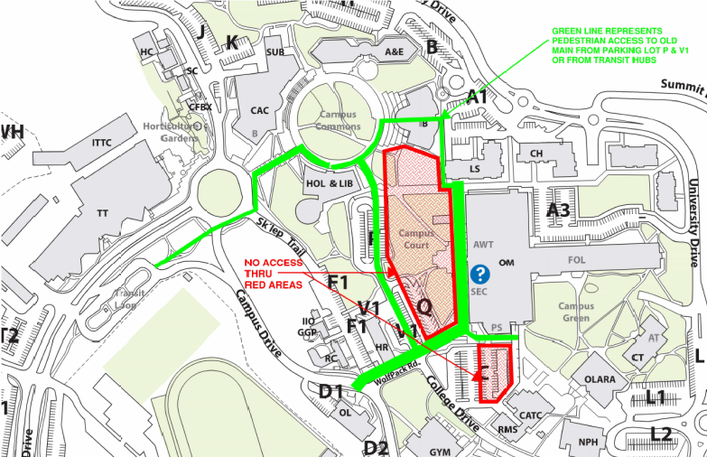 Pedestrian detour